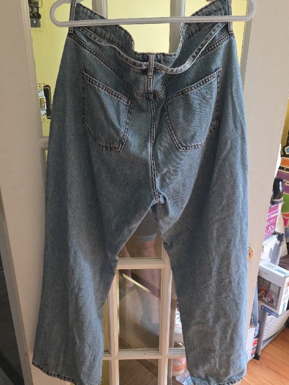 Buffalo David Bitton Light Blue Wide-Leg Women's Jeans with Tie Waist - Picture 3 of 5